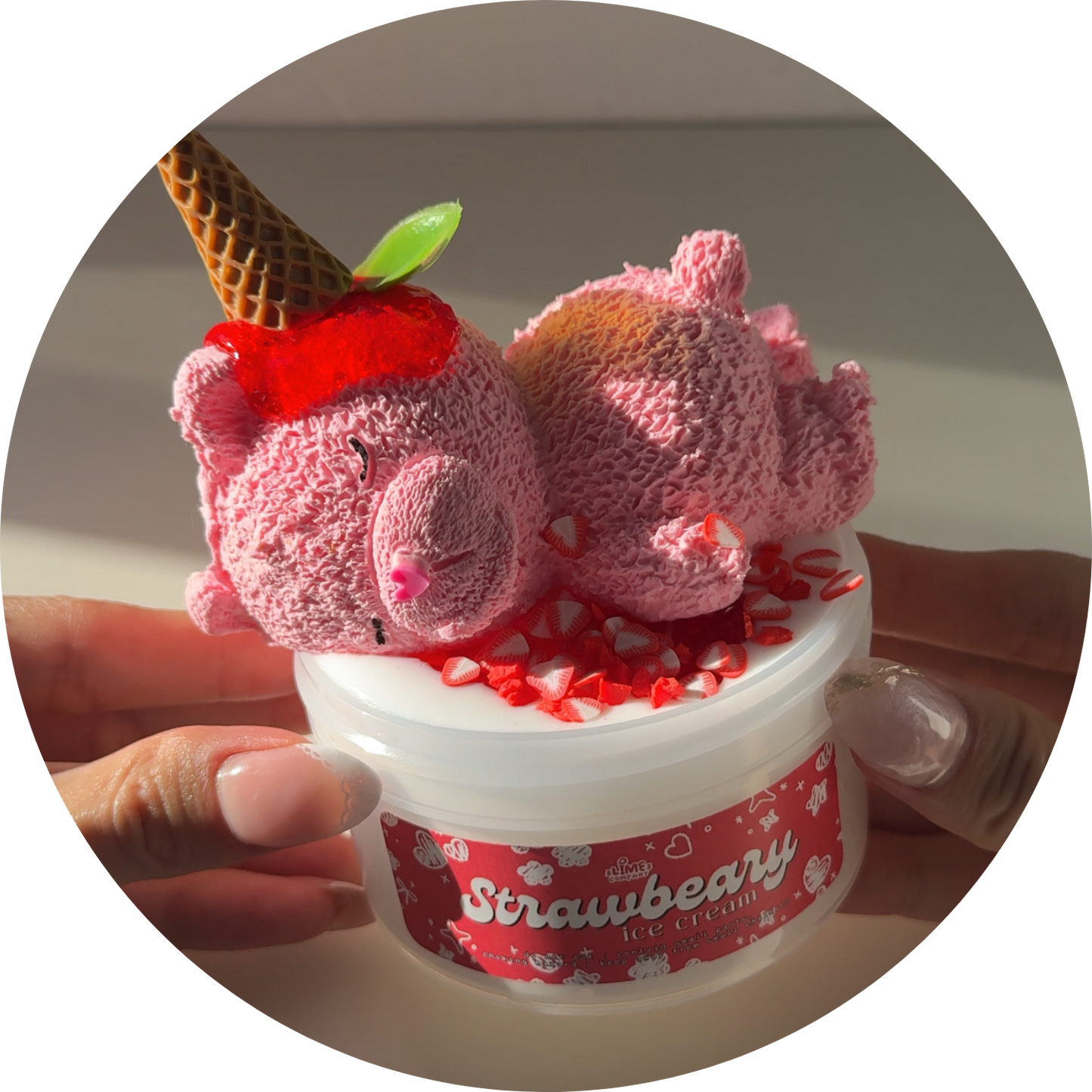 Strawbeary Ice Cream DIY Clay Slime Kit