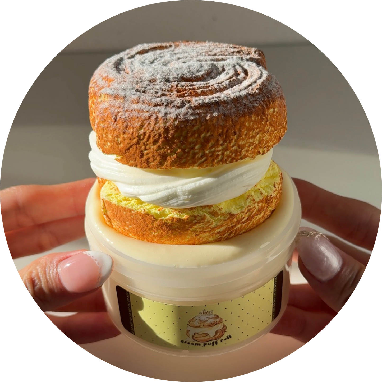 Cream Puff Roll DIY Clay Slime Kit