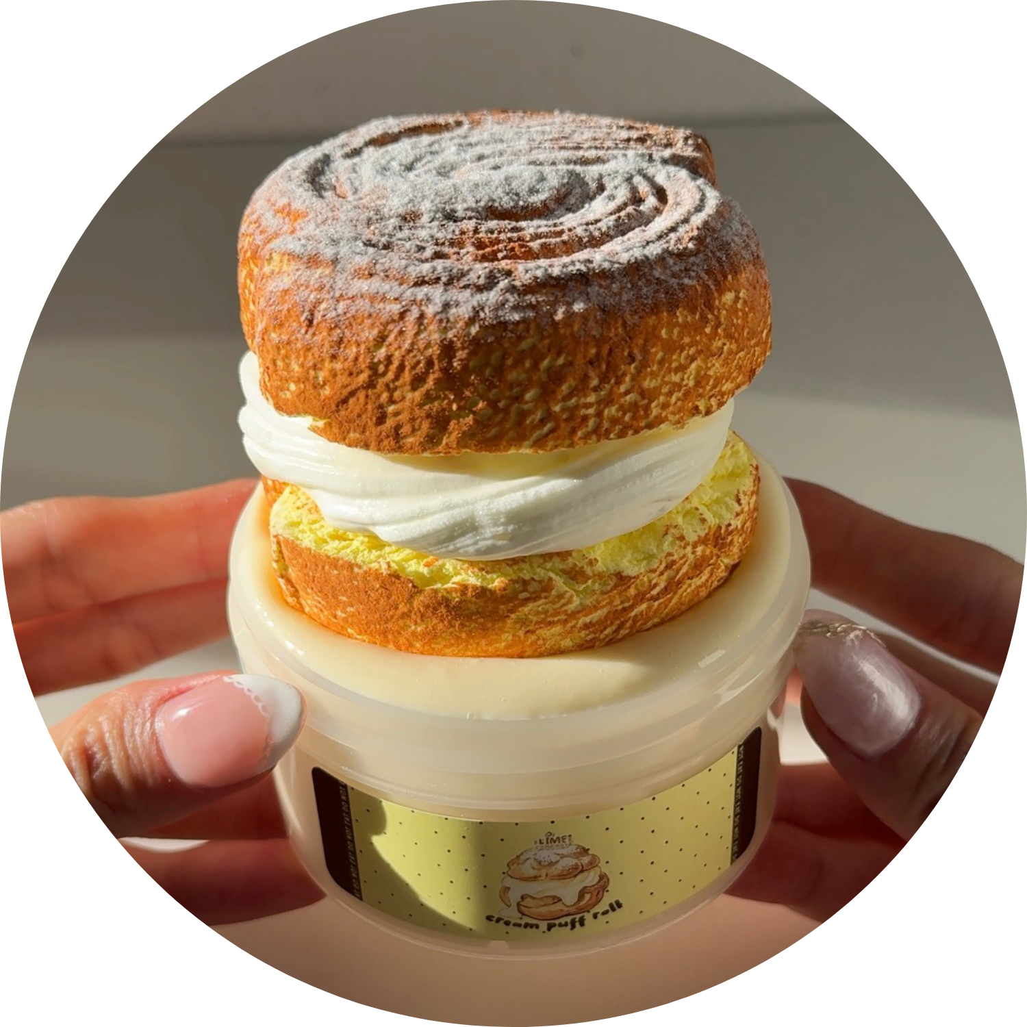 Cream Puff Roll DIY Clay Slime Kit