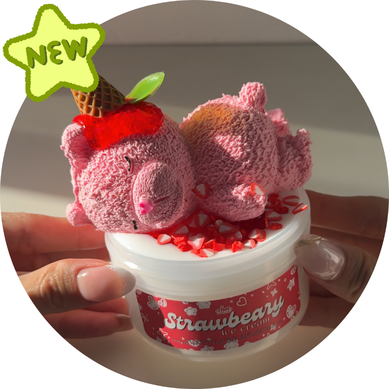 Strawbeary Ice Cream DIY Clay Slime Kit