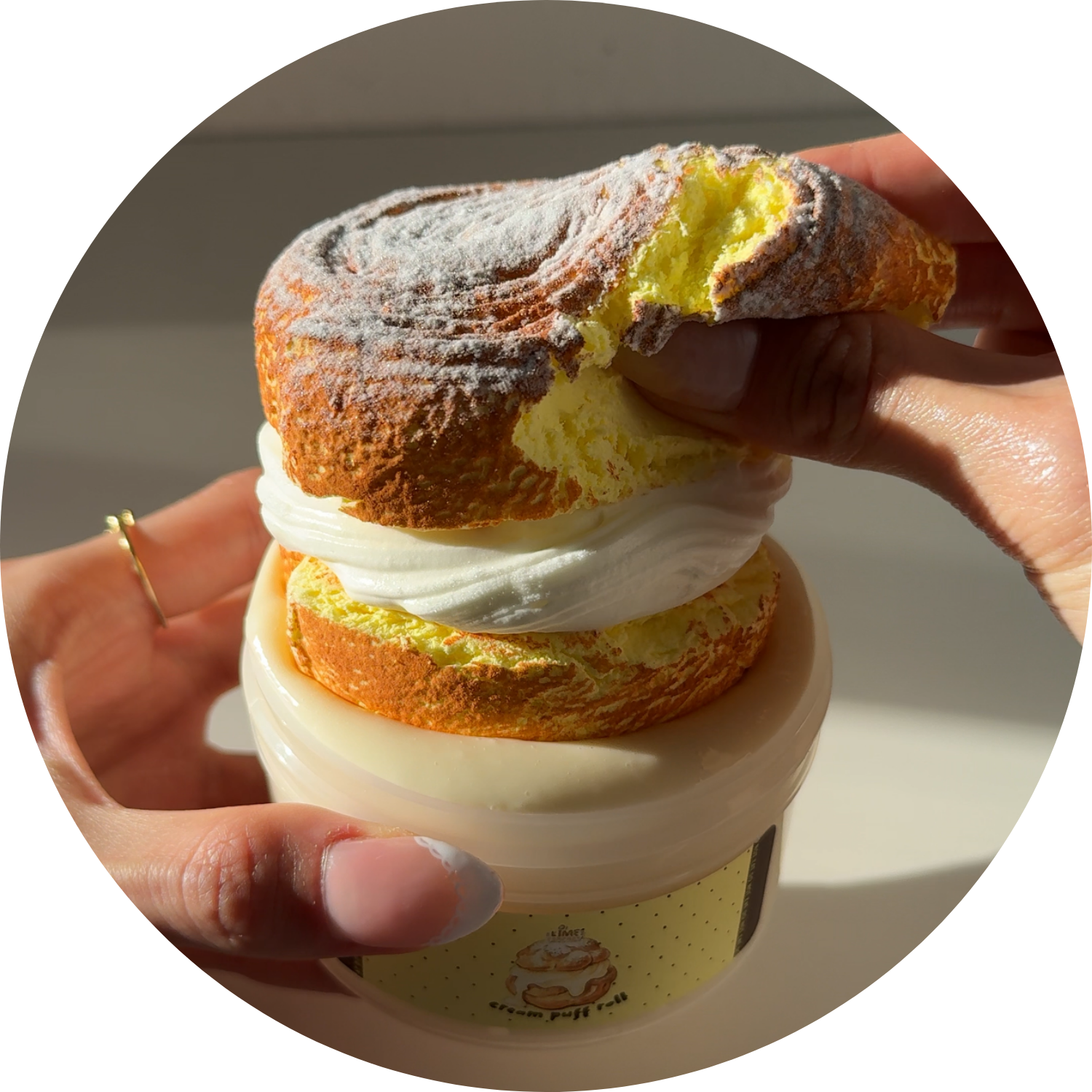 Cream Puff Roll DIY Clay Slime Kit