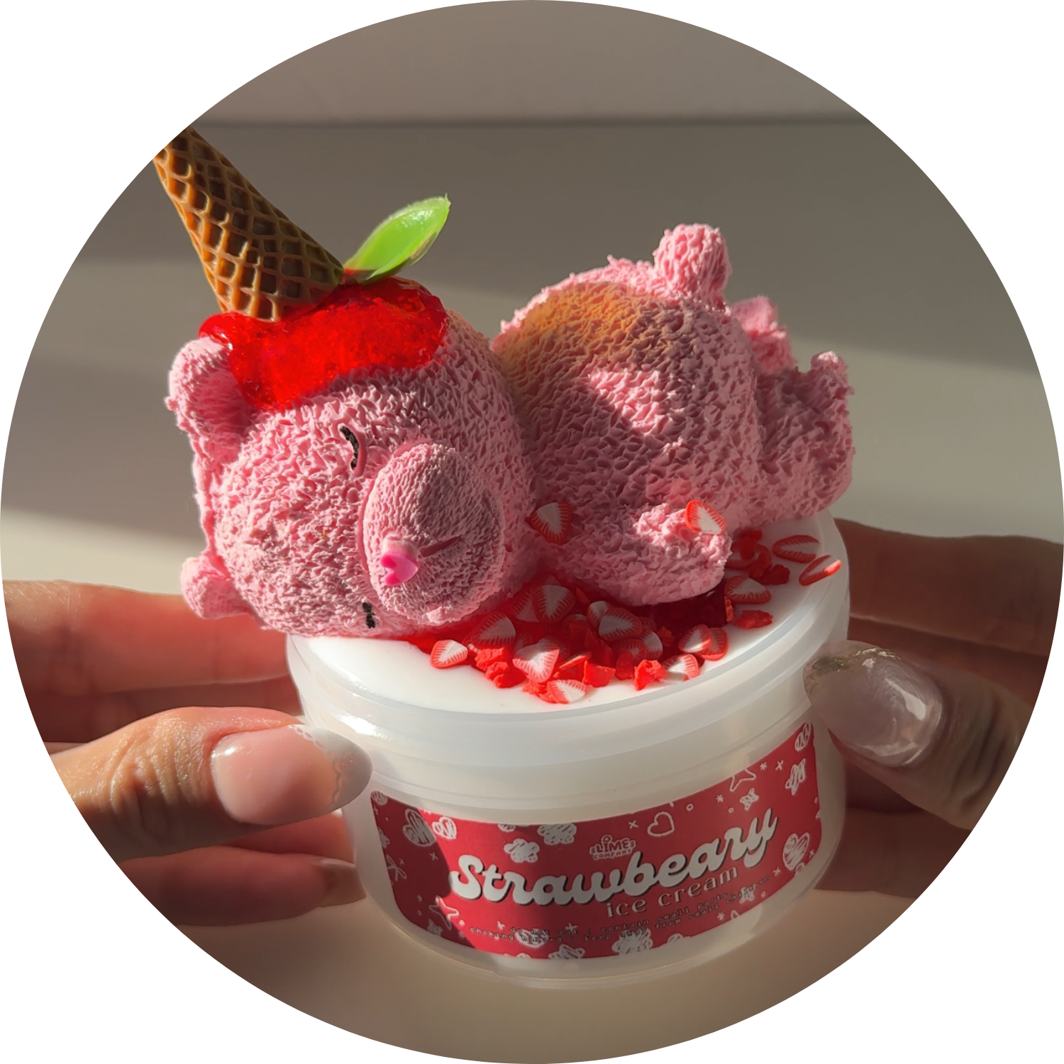 Strawbeary Ice Cream DIY Clay Slime Kit