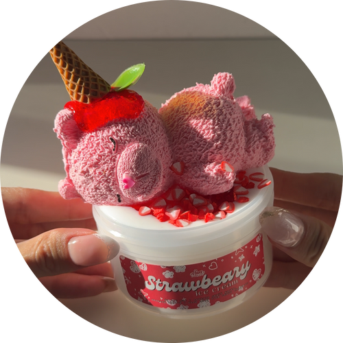 Strawbeary Ice Cream DIY Clay Slime Kit